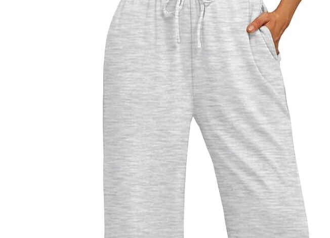 Trendy Queen 2 Piece Matching Summer Sweatsuit Lounge Set Womens Wide Leg Pants Side Ruching Crop Top Sets